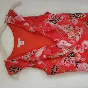 Jonathan Martin red paisley dress sz 6